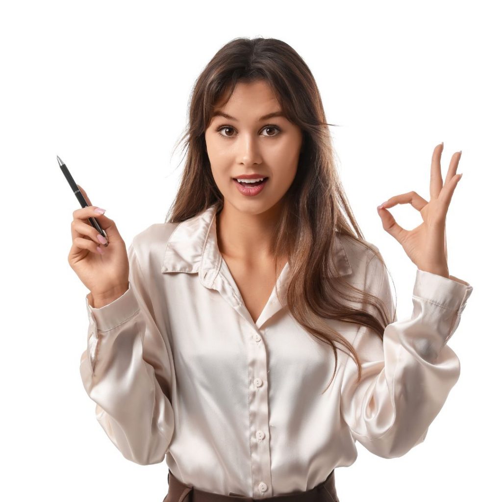 mujer joven estando de acuerdo con el ayuno intermitente