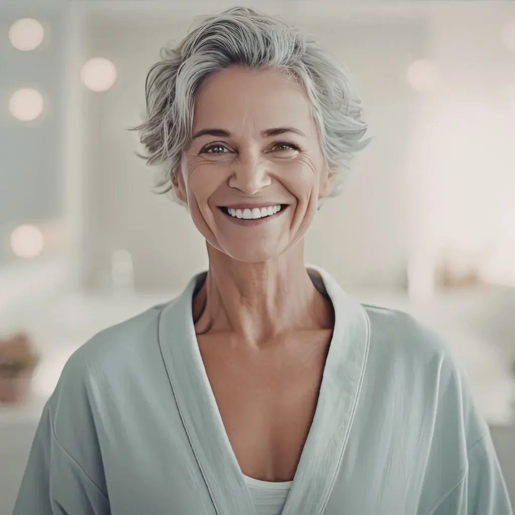 mujer mayor haciendo ayuno intermitente